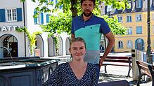 Regina Brüsewitz (Leiterin Tourismus- und Stadtmarketing Radolfzell GmbH) und Fabian Rauch (Marketingleiter) freuen sich auf die ...