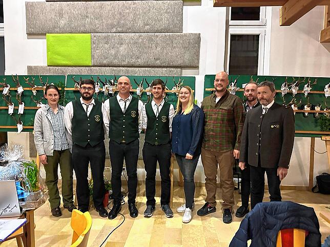 v. l.: Bernadette Wiedemann, Markus Hensler, Bernd Bauer, Andreas Hensler, Verena Gabele, Daniel Kästle, Johannes Müller, Rudolf ...