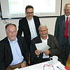 Schatzmeister Andreas Callenbach (von links), zweiter Vorsitzender Armin Hensler, Vorsitzender Bernd Uphaus und Justitiar Volker Sülzle ...