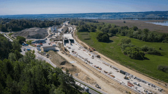 Eindrücke von der Tunnelbaustelle an der Reichenau Waldsiedlung. 64 Millionen Euro kostet das Projekt laut Schätzung.