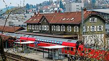 Der St. Georgener Bahnhof ist der höchste Punkt der Schwarzwaldbahn. Zwischen diesem Halt und dem in Hausach (Ortenau) fahren wegen ...