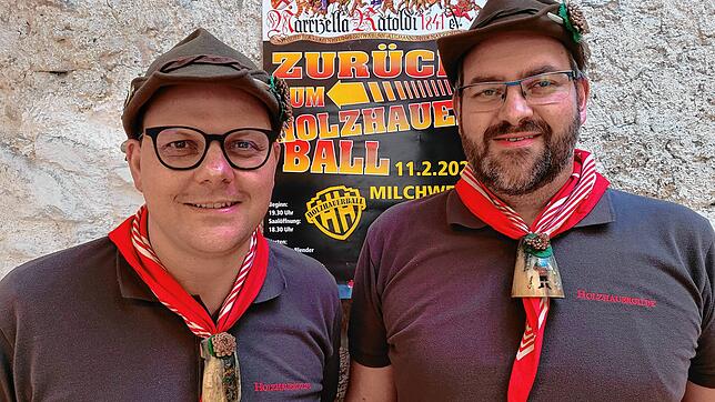 Oberholzhauer Andreas Fiedler und Musikchef Philipp Mutter freuen sich nach zwei Jahren Pause auf den Holzhauerball am 11. Februar ...