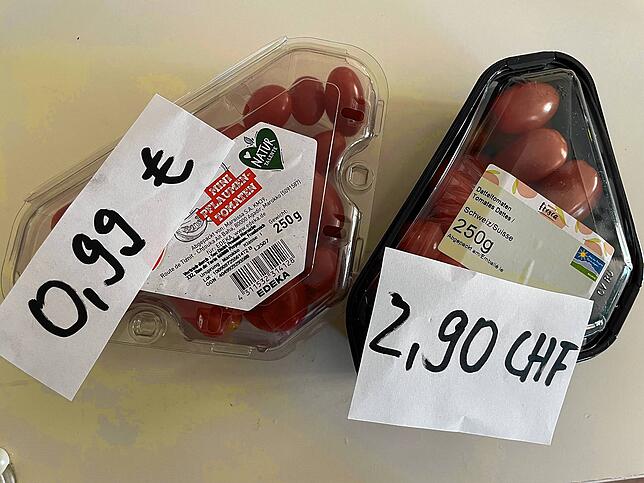Preisvergleich Tomaten, 11.Juli 2022