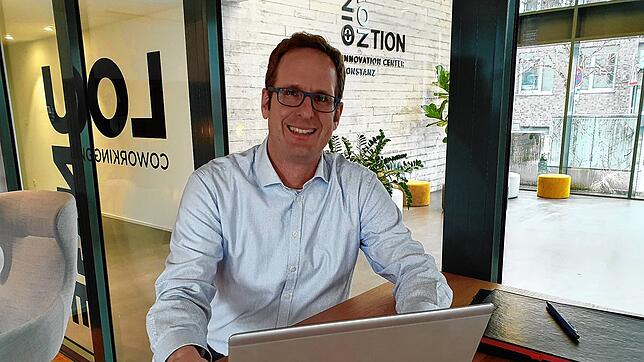 Gründer Joachim Plesch von der Gorfion Green Energy GmbH im Innovation Center in Konstanz. Der 43-jährige und ein Freund bringen ...