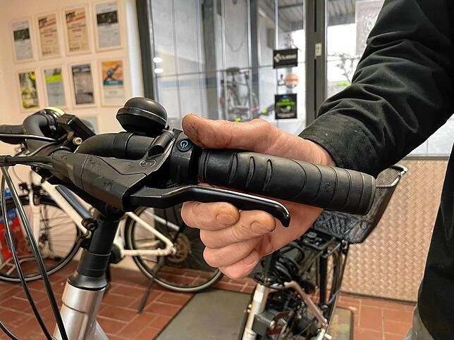 Die Bremse sollte gut eingestellt sein.