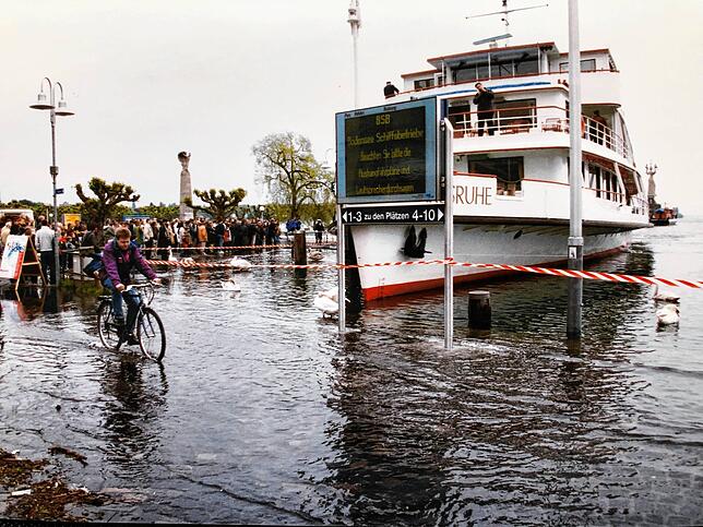 Bild 9: Archivbilder vom Hochwasser 1999 in Konstanz!