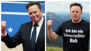 So gut ist die KI: Elon Musk links auf einem echten Bild – rechts ein mit „Flux“ erstelltes Bild. Der Textbefehl lautete: „Elon Musk ...