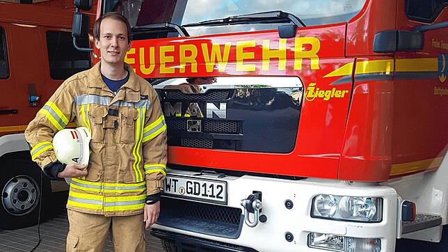 Felix Waßmer, Kommandant der Freiwilligen Feuerwehr Dettighofen.