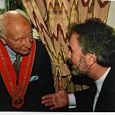 Bertold Siber mit Walter Scheel, der von 1974 bis 1979 Bundespräsident der BRD war.