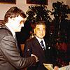 1985: Im Rahmen der viertägigen Partnerschaftsfeier Unoke-Meßkirch im Jahr 1985 unterzeichneten Robert Rauser (links), Bürgermeister von ...