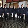 Wahlen und Beförderungen bei der Abteilung der Freiwilligen Feuerwehr Nordhalden, unser Bild zeigt von links Abteilungskommandant Martin ...