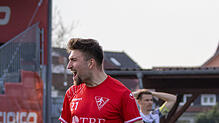 Kian Fetic traf zum 1:1 für den 1. FC Rielasingen-Arlen beim SC Lahr.