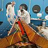 Produktion von Sonnensegeln zur Energieproduktion an Bord von Satelliten bei Space Tech in Kippenhausen.