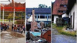 Was hat sich in 50 Jahren getan? Ein mehr als gelungenes Großprojekt war der Bau der Talwiesenhallen (links), aber auch den Anbau an die ...