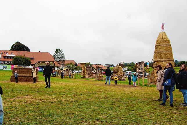 Bild 14: Bilder vom 12. Strohskulpturen-Wettbewerb in Verbindung mit dem 25. Kürbismarkt