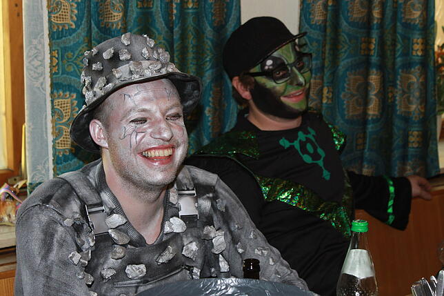 Der "Heisse Stein" Tobias Heckler (von links) und Major Alex (Alex Wischnewski).