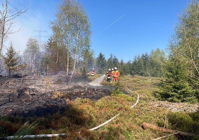 Weniger Stunden später brannte ein weiteres Waldstück