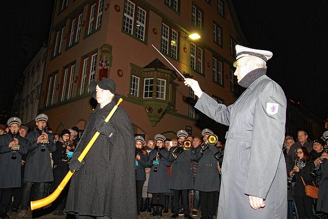 Die Stadt- und Bürgerwehrmusik beim Kuhreihen im Jahr 2017, als es noch kein Corona gab.