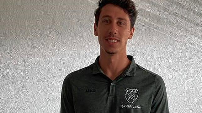 David Delibato, Torhüter des TSV Aach-Linz.