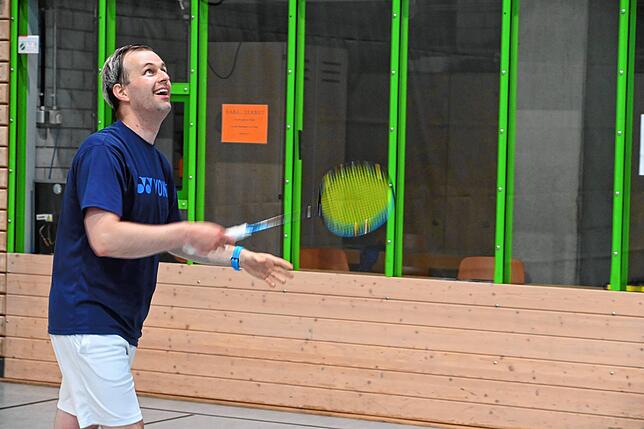Julian Rublack spielt mit Begeisterung Badminton.