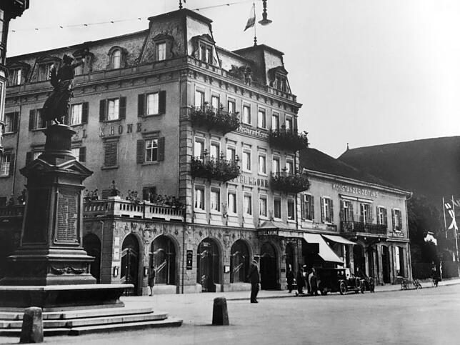 Abbildung des Hotel Krones aus Daniel Groß' Bildband "Erinnerungen an Konstanz wie es einmal war", 2001 erschienen im Wartberg-Verlag.