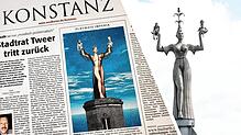 Original und Fälschung: Am 15. Oktober 2003 berichtete der SÜDKURIER, dass die Imperia im bekannten Männermagazin vertreten sein wird.