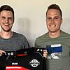 Wieder aktiv: David Heinz (links) beendet seine Fußballpause und steigt beim FC Wallbach wieder ein. Sportchef Matthias Wenk freut sich ...
