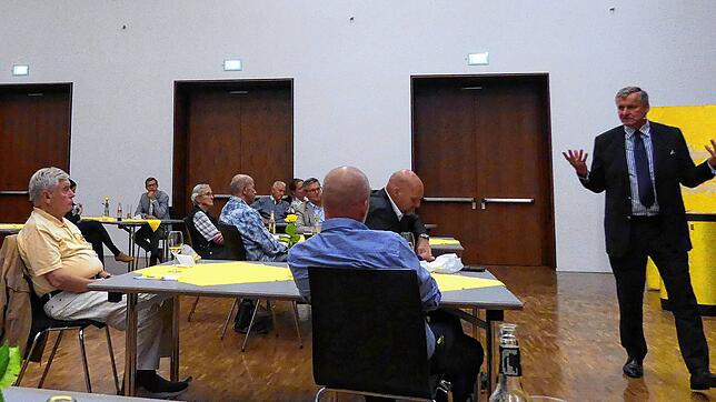 Hans-Ulrich Rülke bei seiner Ansprache beim Sigmaringer Bürgerdialog. &bdquo;Das ist keine Wahlkampfveranstaltung, wir wollen aber ...