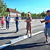 Schnitt für die Wiedereröffnung der Brücke an der Konstanter Straße (von links): Uwe Negraßus, Fachbereichsleiter Tiefbau und ...