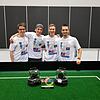 Sie sind Weltmeister! Das Team &bdquo;L.o.C. Robotics&ldquo; der Roboter-AG am Gymnasium des Bildungszentrums (von links): Florian ...