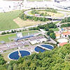 Die Kläranlage Tiengen befindet sich zwischen der Wutach und dem Gewerbegebiet Kaitle.