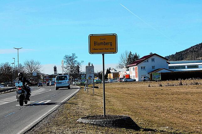 Ortsschild Blumberg.