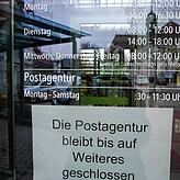 Am Rathauseingang in Ühlingen wird darauf hingewiesen, dass die Postagentur bis auf Weiteres geschlossen ist.