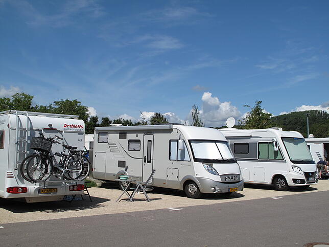 Wohnmobile auf dem Überlinger Stellplatz.