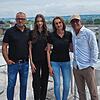Fredi Haja (von links), seine Tochter Melissa, seine Frau Tanja und Innendesigner Israr Eltahmash stehen auf der großen Terrasse des ...