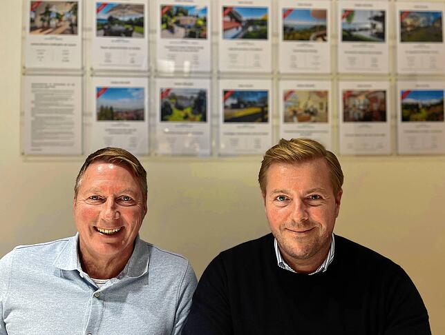 Die Immobilienmakler Sven Küppers (links) und Richard Jennewein.