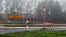 Ab dem Ost-Kreisel ist die Fahrbahn in Richtung Ostrach gesperrt.