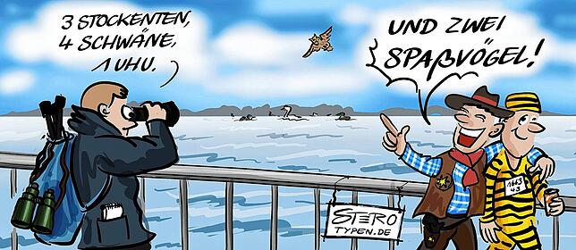 Bild 10: Karikatur der Woche: Überlingen hat sie jetzt, die Halle für jeden Sport und alle Bälle
