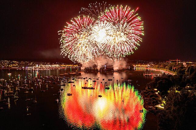 Jedes Jahr eines der Highlights beim Seenachtfest in Konstanz: das große Feuerwerk.
