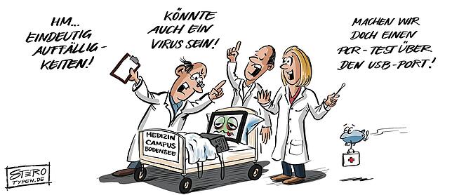Bild 38: Die Karikatur der Woche: Reagenz verwechselt?