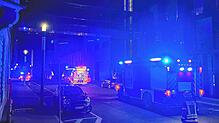 In der Silvesternacht musste die Singener Feuerwehr auch zu einer Alarmierung in die Sparkasse in der Erzbergerstraße ausrücken.