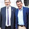 Ralph Gerster (rechts) wird bei der Wahl am 23. Oktober für das Amt des Pfullendorfer Bürgermeisters und damit die Nachfolge von Thomas ...