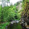 Die Wutach beeindruckt an vielen Stellen mit wildromantischen Szenen, so auch unterhalb des Räuberschlössles.