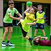Handball-Action: Im Training der D-Jugend vom HC Lauchringen, gehen Benno Reichl, Jeremy Kolb und Samuel Busch mit viel Einsatz zur Sache.