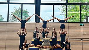 Das Showteam Phoenix aus Zizenhausen kurz vor der Weltmeisterschaft in Lissabon. Bild: Jasmin Schemberg