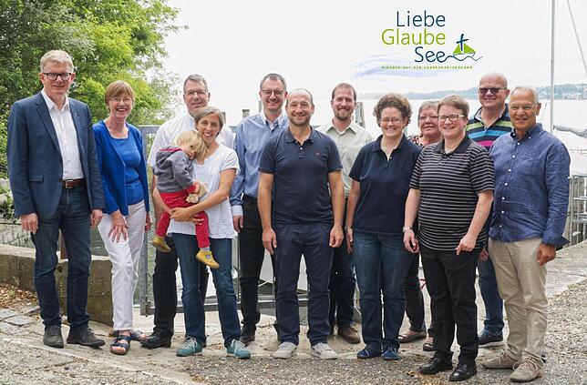 Die „Steuerungsgruppe“, die das Engagement der Überlinger Kirchen auf der Landesgartenschau koordiniert (von links): ...