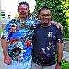 Sören Böhler (von links) und Christoph Zels engagieren sich vom 28. bis zum 30. Juni auf dem Stadtfest, sorgen für Getränke, Essen und ...