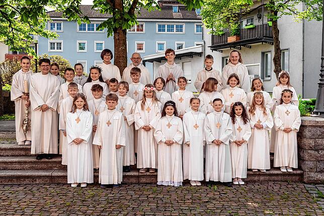 22 Kinder gingen am 26. April zum ersten Mal in Tiengen an den Tisch des Herrn.