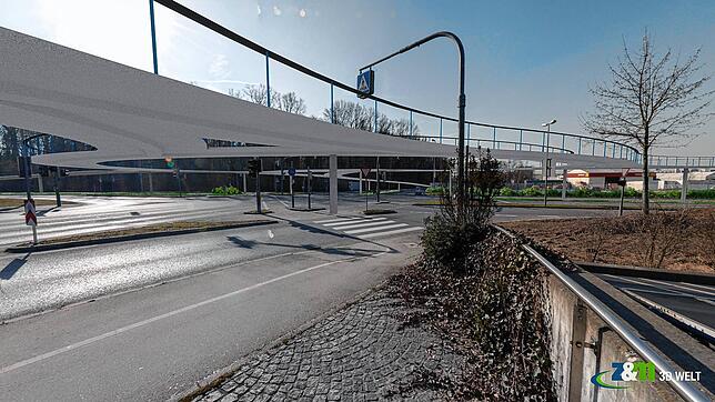 So könnte eine Hochtrasse für den Veloring am Colsmanknoten aussehen. Die Pläne stammen aus dem Jahr 2017. Damals wurde der Bau der ...