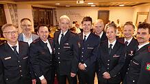 Das Leitungsteam der Freiwilligen Feuerwehr Bermatingen (von links): Jens Bühler, Bürgermeister Martin Rupp, Jürgen Fassott, Uwe Rölle, ...